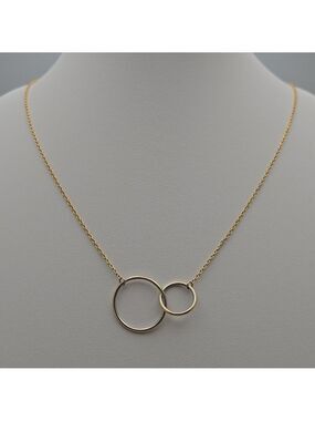 Double Circle Mothers & Daughter Silver 925 Infinity Entwined Dainty